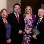 L-R Lynne Miller, Dr Stephen Farry, Letitia Fitzpatrick, David Babington