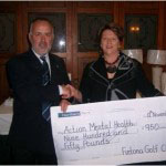 Eugene Fee, Club Captain and Caroline Ferguson, Service Manager, AMH New Horizons Fermanagh