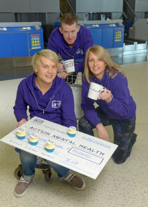 L-R Callum Clark, Events Fundraiser AMH; Gavin McConvey, Fundraising Manager AMH and Tricia Browne, Communications Manager AMH.