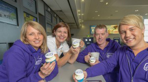 Tricia Browne, Communications Manager AMH; Deborah Harris, Public Relations Manager BIA; Gavin McConvey, Fundraising Manager AMH and Callum Clark, Events Fundraiser AMH