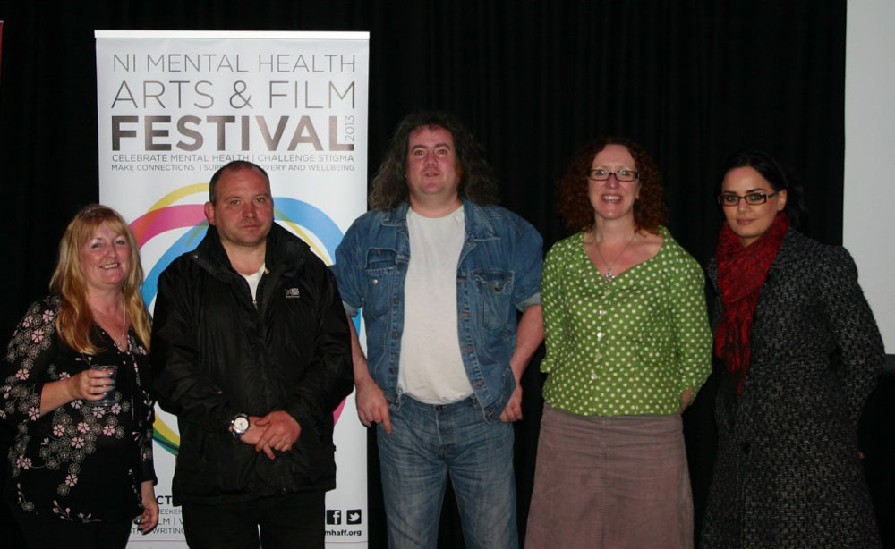 Catherine Hamill (Staff AMH), Kirsten Kearney (CEO ESC), Stephen McKee, Michael Lavery and Bernadette McCabe (actors in the film)