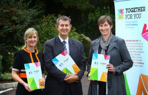 Amanda Jones, Project Manager, Minister Edwin Poots MLA and Julie Harrison, Committee Member from Big Lottery Fund