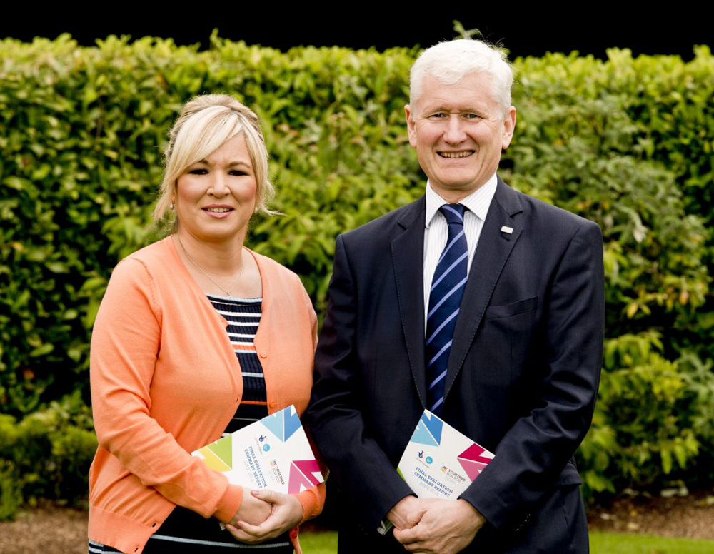 Minister of Health, Michelle OÕNeill MLA and David Babington, Chief Executive of Action Mental Health, Lead Partner for Together for You